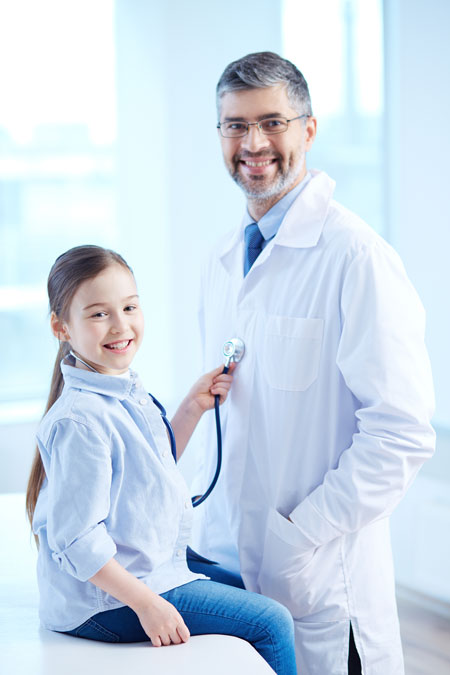 Doctor speaking with a young patient
